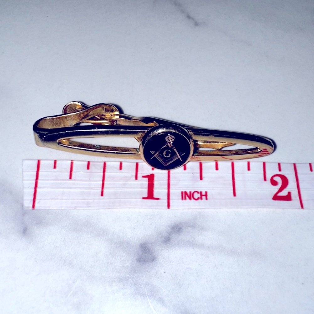 VNTG Swank Masonic Fraternal Gold-Tone Tie Clip